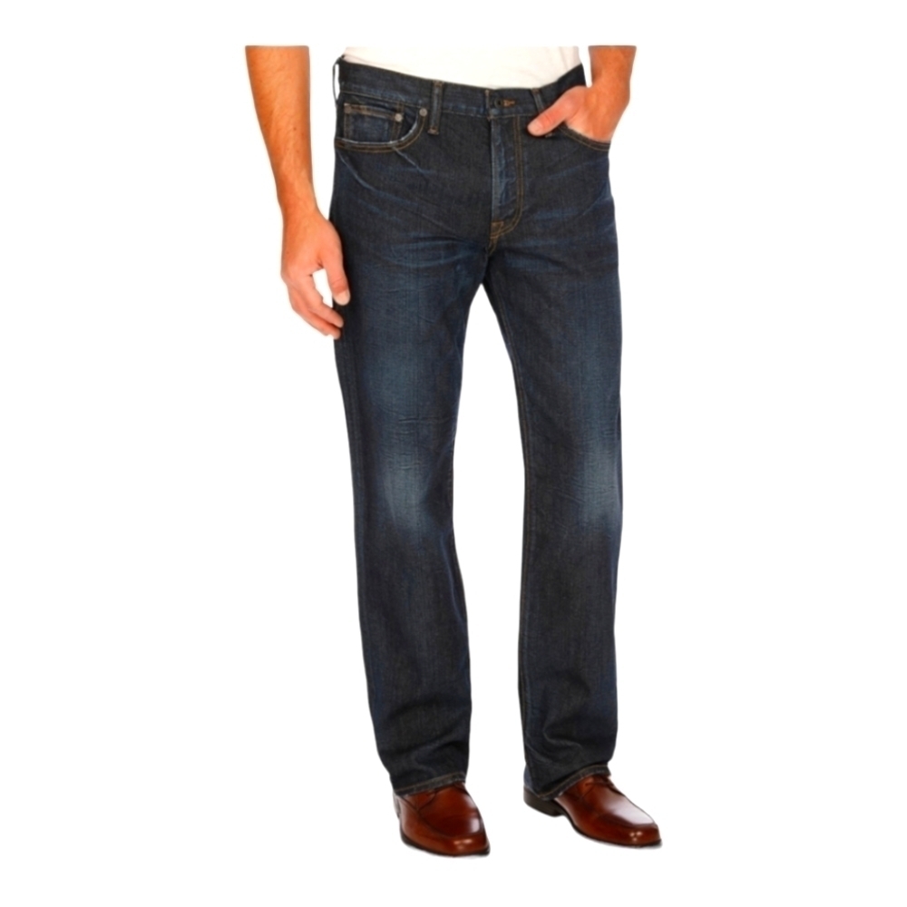 Lucky Brand 363 Vintage Straight Jeans 36 x 32 medium wash denim